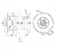 Центробежный вентилятор ebmpapst R4D355RB1001
