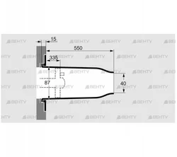 TSC 100/80B040-550/335-Si-1350 (74919680) Комплект керамического насадка Kromschroder