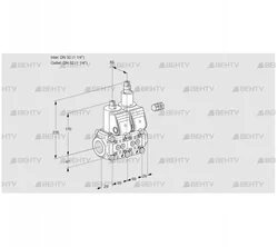 VCS2E32R/32R05NLWR/PPPP/PPPP (88102605) Сдвоенный газовый клапан Kromschroder