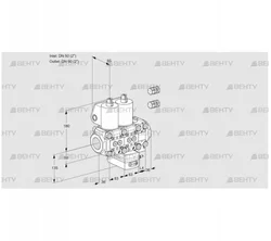 VCH3E50R/50R05NHEVWL3/PPPP/PPPP (88107558) Клапан с регулятором расхода Kromschroder