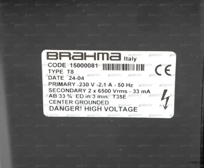 Трансформатор розжига Brahma T8 15000081