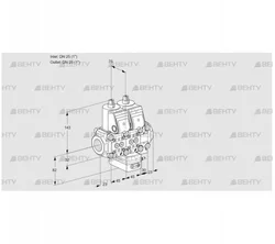 VCG1T25N/25N05NGAVQR/PPPP/PPPP (88107827) Клапан с регулятором соотношения Kromschroder