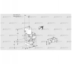 VAD1E25R/25R05D-50VWL/3-/-3 (88100277) Газовый клапан с регулятором давления Kromschroder