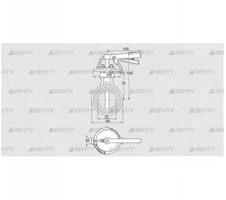 DKR 25Z03H450D (72701230) Дроссельная заслонка Kromschroder