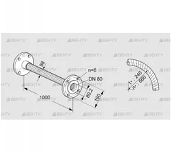 ES 80F1000 (03263088) Шланг из нержавеющей стали Kromschroder