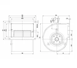 Центробежный вентилятор ebmpapst D2E133CI3322