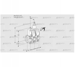 VCS1E15R/15R05NLWR/PPPP/PPPP (88103815) Сдвоенный газовый клапан Kromschroder