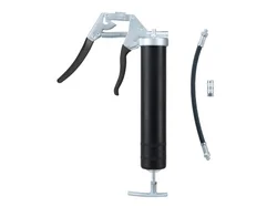 Шприц смазочный для одной руки Pressol 2014.1, M10 x 1, с ниппелем для заполнения и шлангом, черный