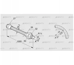 ES 20RA1000 (03263036) Шланг из нержавеющей стали Kromschroder