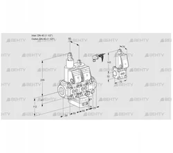 VCH2E40R/40R05LHEVWR/PPPP/PPBS (88105736) Клапан с регулятором расхода Kromschroder