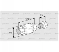 GRS 40R (03150670) Обратный газовый клапан Kromschroder