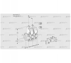 VCS2E25R/25R05NNWR3/PPPP/3--2 (88100863) Сдвоенный газовый клапан Kromschroder