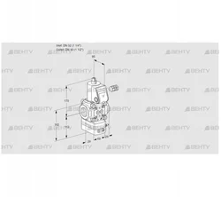 VAD232/40R/NW-50A (88024422) Газовый клапан с регулятором давления Kromschroder