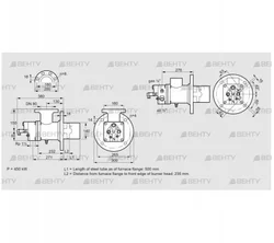 BIO 140RBL-500/235-(54)EB (84099559) Газовая горелка Kromschroder