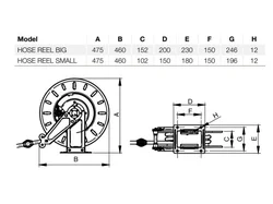 Hosereel 3/4" 15 mt BIG