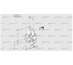 VAH1E25R/25R05HEVWR/PP/PP (88100375) Клапан с регулятором расхода Kromschroder